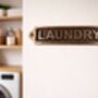 Solid Brass Laundry Plaque Brass With Antique Finish, thumbnail 2 of 6