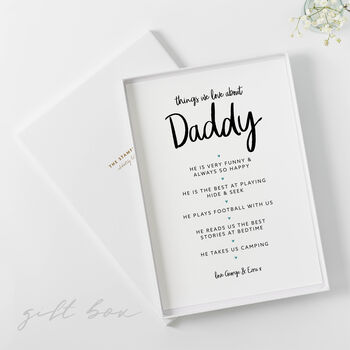 Things We Love About Daddy Print, 4 of 6