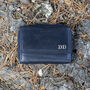Women's Luxury Navy Blue Leather Small Trifold Purse Rfid Protected Personsalised, thumbnail 1 of 7