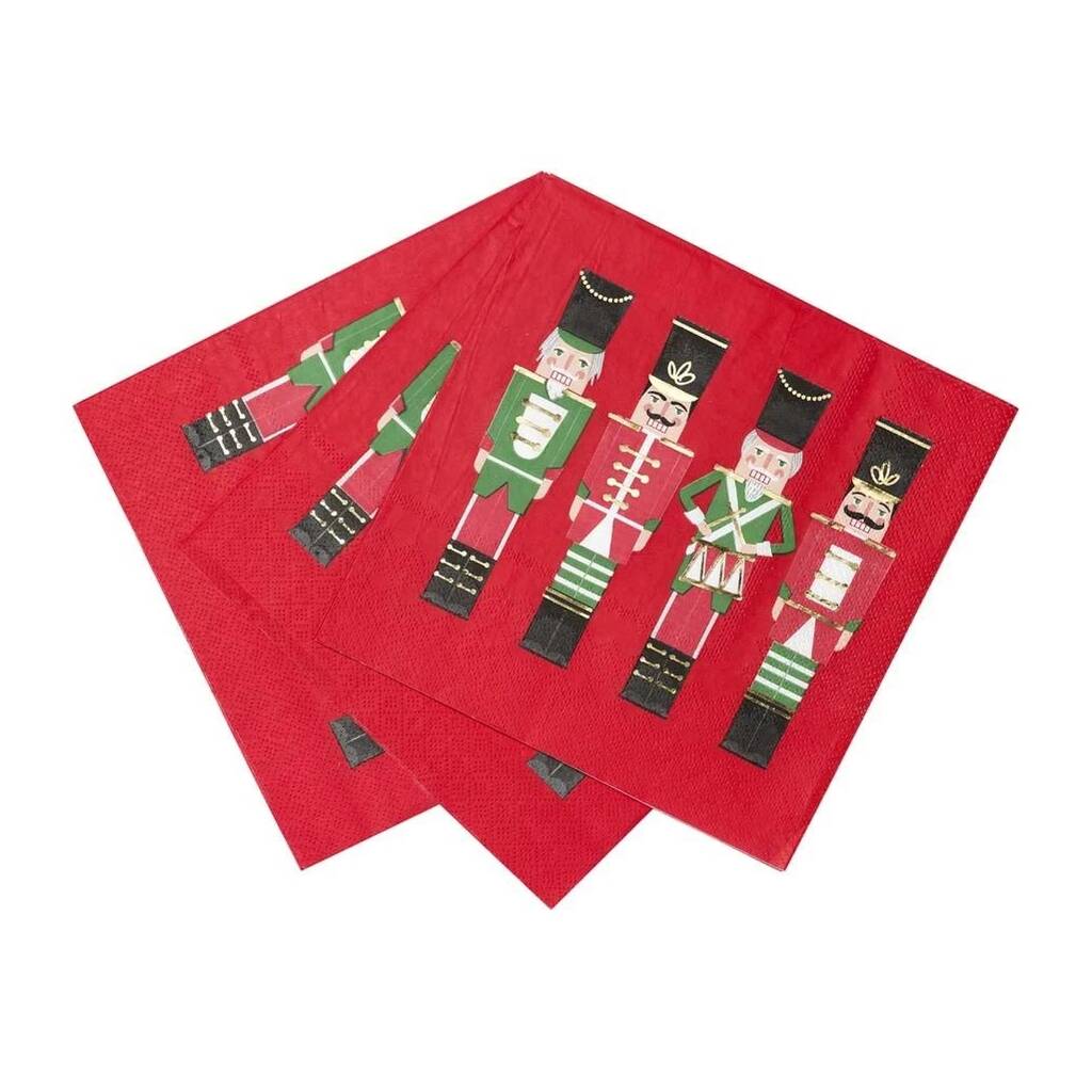 nutcracker christmas napkins by bunting & barrow