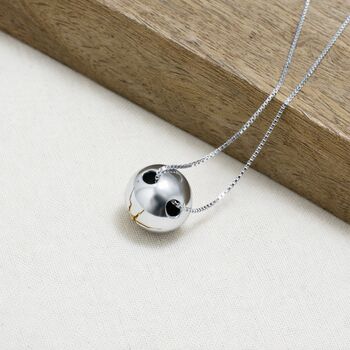 Sterling Silver And Gold Volcano Necklace, 2 of 3