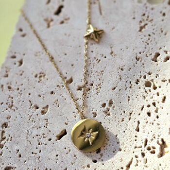 Star Light Pendant Necklace In Stainless Steel, 3 of 4