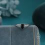 Sterling Silver Black Onyx Oval Ring In Sterling Silver, thumbnail 3 of 12