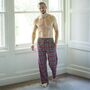 Men's 'Gaia' Tartan Brushed Cotton Pyjama Trousers, thumbnail 1 of 4