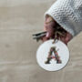 Floral Initial Personalised Keyring, thumbnail 4 of 6