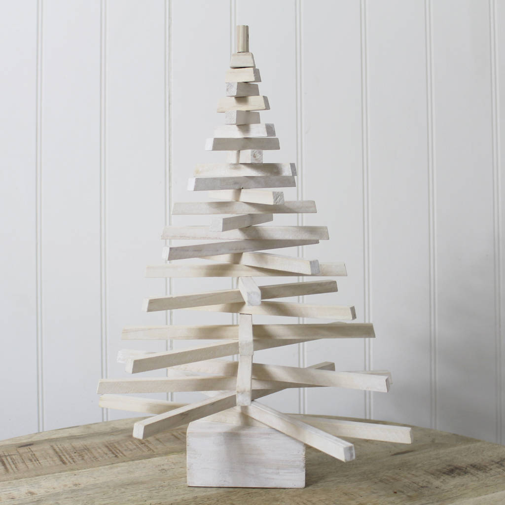Scandi Mini Wooden Christmas Tree By Lime Tree London