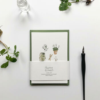 Garden Things Hand Illustrated Notecard Set, 5 of 5