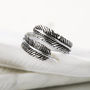 Sterling Silver Angelic Feather Ring, thumbnail 4 of 7