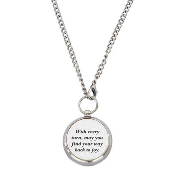 Personalised Silver Colour Compass Necklace Gift, 9 of 12
