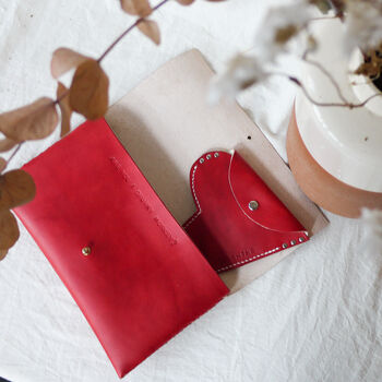 'Hidden Message' Personalised Leather Clutch Bag, 6 of 12