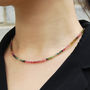 Tourmaline October Birthstone Gold Plated Necklace, thumbnail 2 of 4