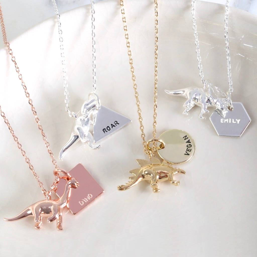 Personalised Dinosaur Necklace By Lisa Angel | notonthehighstreet.com