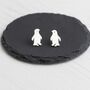Sterling Silver Penguin Earrings, thumbnail 1 of 3