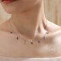 Sterling Silver Multiple Colour Cz Marquise Pendant Necklace, thumbnail 5 of 12