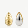 Textured Two Tone Hoop Earrings In Gold And Silver, thumbnail 2 of 6