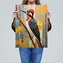 The Watchful Woodpecker Bird In Nature Wall Art Print, thumbnail 2 of 6