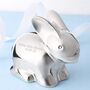 Personalised Silver Plated Rabbit Money Box, thumbnail 1 of 8