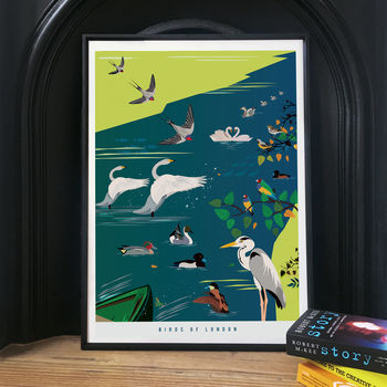 The Birds Of London Illustrated Poster, 3 of 5