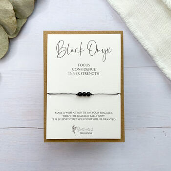 Black Onyx Miniature Wish Bracelet, 2 of 4