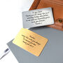 Personalised Wallet Or Purse Metal Message Cards, thumbnail 3 of 6