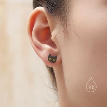 Schrodinger's Cat Asymmetric Stud Earrings, 5 of 11