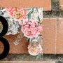 Personalised Acrylic Pink Peony House Door Number Sign, thumbnail 3 of 6
