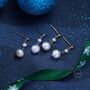 Sterling Silver Genuine Freshwater Pearl Drop Earrings, thumbnail 6 of 7