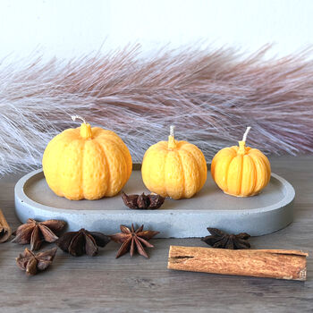 Pumpkin Spice Scented Candles In Halloween Orange Set, 6 of 8