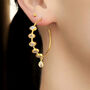 Raining Moonstone Hooped Studs, thumbnail 2 of 10