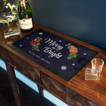 Personalised Floral Bar Mat, 5 of 5