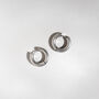 Stainless Steel Chunky Hinge Hoop Earrings, thumbnail 4 of 4