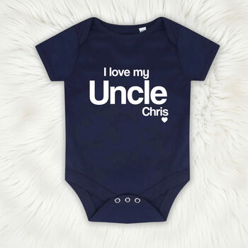 I Love My Uncle Personalised Babygrow, 3 of 7