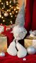 Personalised Christmas Gnome Striped Hat And Wooden Heart, thumbnail 1 of 5