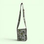 Mini Cross Body Bag | Green Block Print Floral, thumbnail 2 of 5