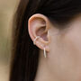 Silver Bobble Hoop Earrings, thumbnail 2 of 3