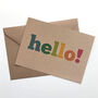 Set Of 12 Colourful Hello Postcard Notecards, thumbnail 1 of 4