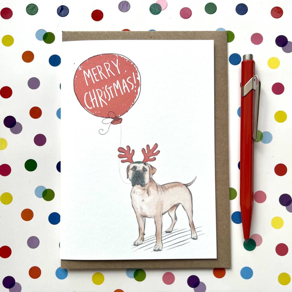 Boerbel Christmas Card Reindog Design