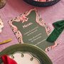 Personalised Festive Harlequin Christmas Dinner Menu Digital Download, thumbnail 2 of 7