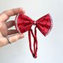 Valentines Red Sparkle Pet Bow Tie, thumbnail 4 of 7