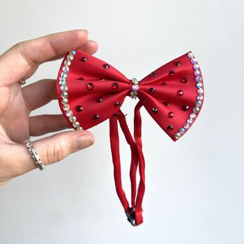 Valentines Red Sparkle Pet Bow Tie, 4 of 7