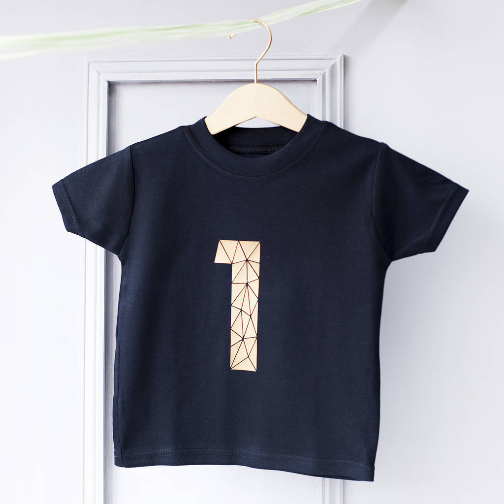 Personalised Kids Age Celebration Number T Shirt, 1 of 8