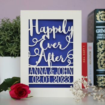 Personalised Papercut Happily Ever After Card, 5 of 10