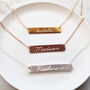 Personalised Name Bar Necklace With Hidden Message, thumbnail 1 of 11