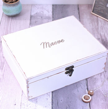 Personalised Large Wooden Name Jewellery Box, 3 of 8
