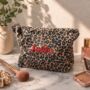 Personalised Embroidered Leopard Make Up Bag, thumbnail 1 of 2