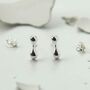 Sterling Silver Bow Tie Studs, thumbnail 4 of 6