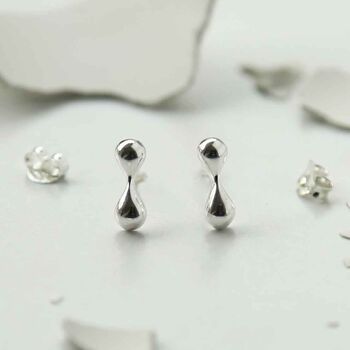 Sterling Silver Bow Tie Studs, 4 of 6