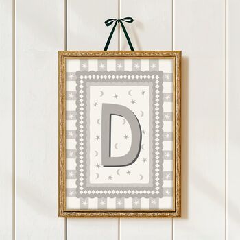Personalised Initial Print In Cottage Core Style, 6 of 10