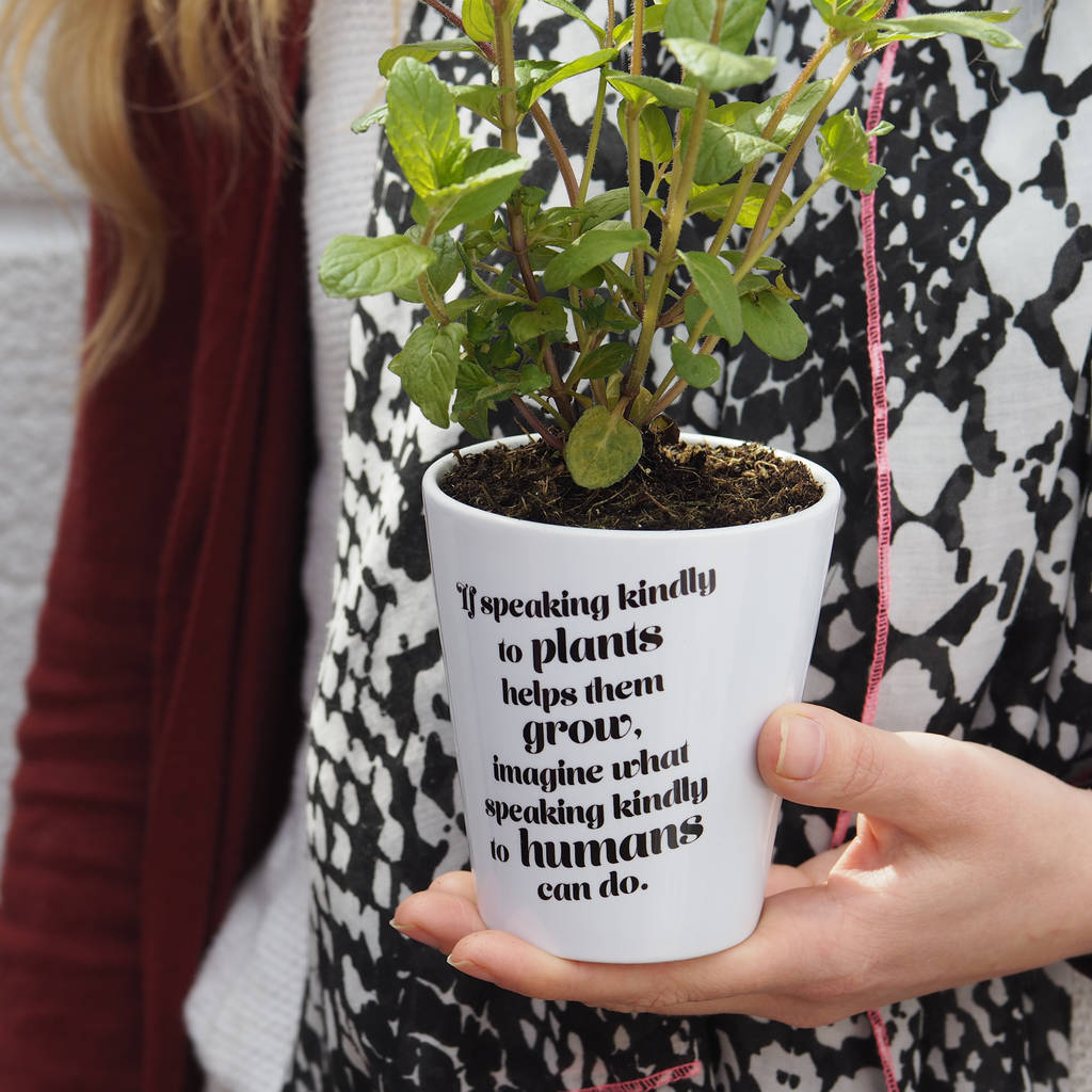 Kindness Quote Plant Pot By So Close