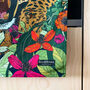 Wild Cat Leopard Handmade Tea Towel, thumbnail 9 of 9